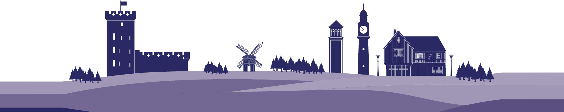 Warwickshire skyline silhouette